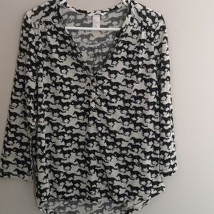 Horse print blouse